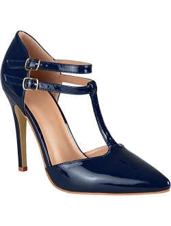 Womens Classic T-Strap Pumps