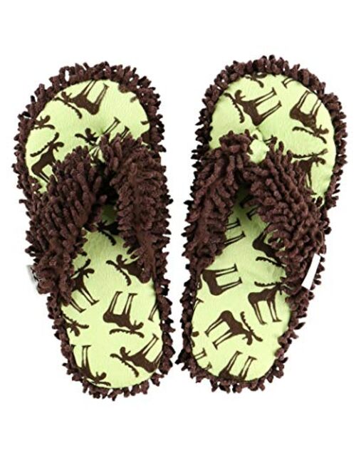 Lazy One Spa Flip-Flop Slippers for Women, Girls' Fuzzy House Slippers