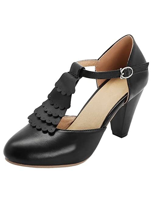 ErikenUrben Women Sweet Mary Jane Pumps Shoes Bowtie