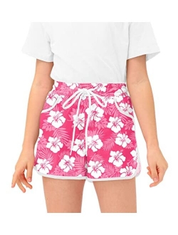 BesserBay Girl's Summer Adorable Beach Boardshorts Drawstring Swim Trunk 3-14 Years