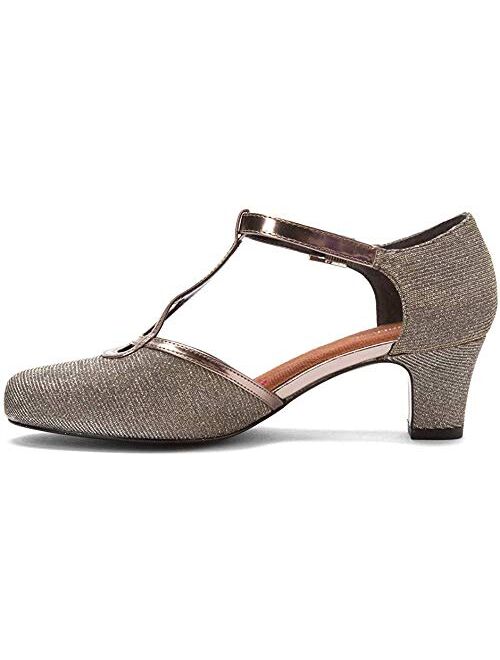 Ros Hommerson Women's Heidi Comfortable T-Strap Pump