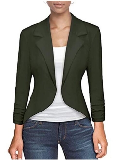 Hybrid & Company Womens Office High Low Blazer Jacket Made in USA