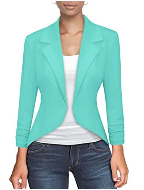 Hybrid & Company Womens Office High Low Blazer Jacket Made in USA