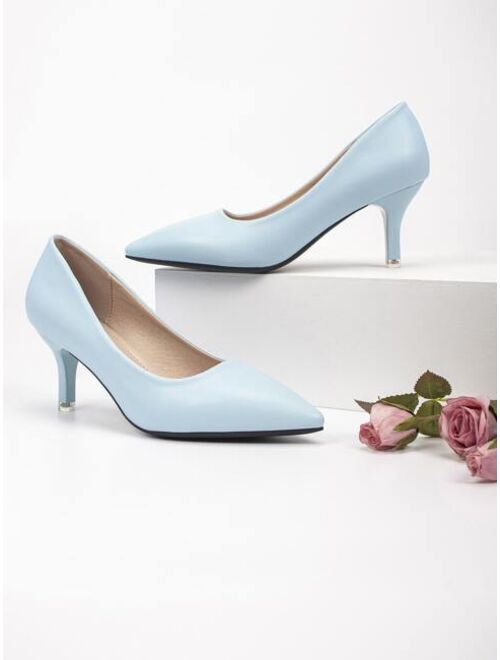 Shein Stiletto Heeled Point Toe Court Pumps