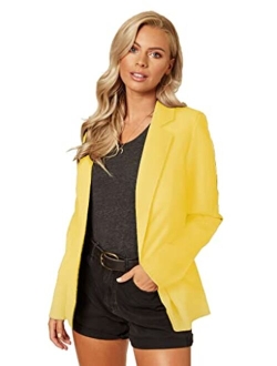 UNIQUE 21 Women's One Button Boyfriend Blazer for Work Casual - Ladies Jackets Outfits Suits for Work