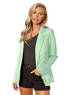 UNIQUE 21 Women's One Button Boyfriend Blazer for Work Casual - Ladies Jackets Outfits Suits for Work