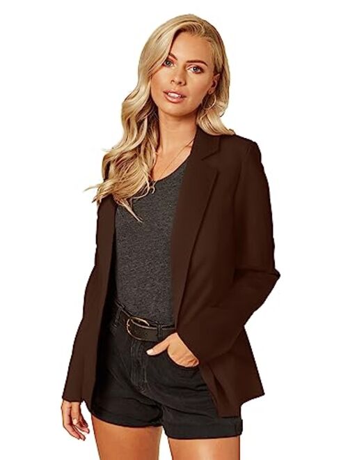 UNIQUE 21 Women's One Button Boyfriend Blazer for Work Casual - Ladies Jackets Outfits Suits for Work