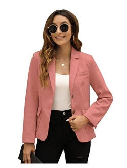 BZB Women's Casual Blazers Long Sleeve Lapel Open Front Work Office Bussiness Warm Blazer Jackets