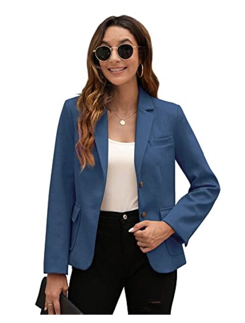 BZB Women's Casual Blazers Long Sleeve Lapel Open Front Work Office Bussiness Warm Blazer Jackets