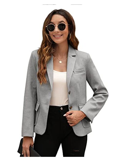 BZB Women's Casual Blazers Long Sleeve Lapel Open Front Work Office Bussiness Warm Blazer Jackets