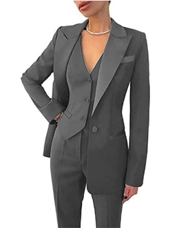 LIBODU Women Pantsuits Wedding Tuxedos Party Wear Suits Formal Business Suits