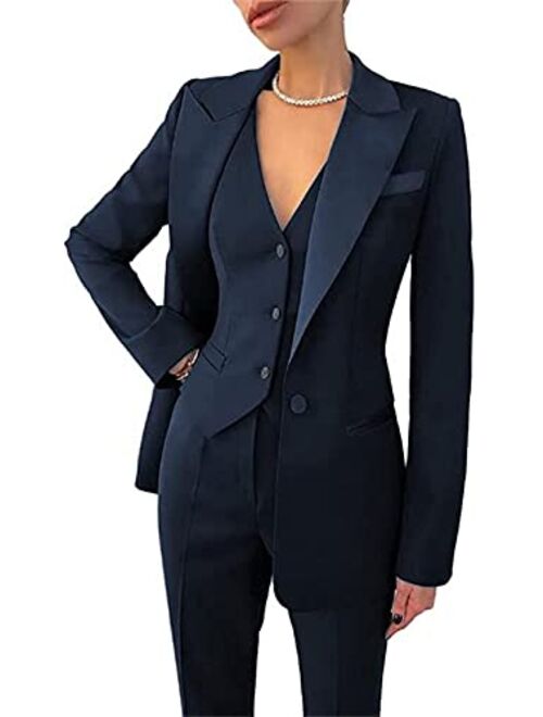 LIBODU Women Pantsuits Wedding Tuxedos Party Wear Suits Formal Business Suits