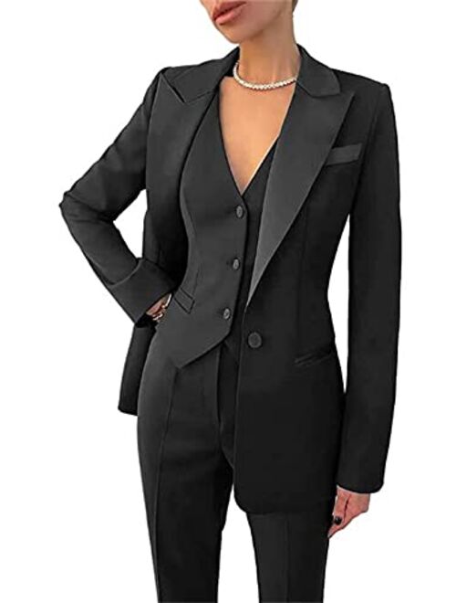 LIBODU Women Pantsuits Wedding Tuxedos Party Wear Suits Formal Business Suits