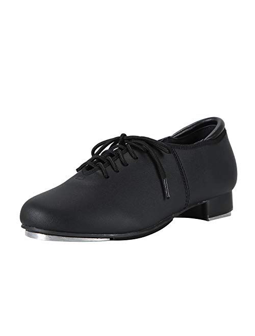 Linodes PU Leather Lace Up Tap Shoe Dance Shoes for Women and Men's Dance Shoes