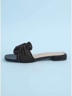 Knot Decor Slide Sandals