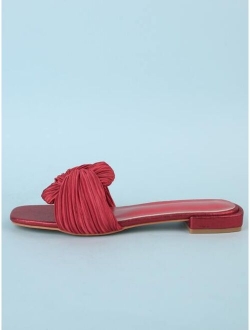 Knot Decor Slide Sandals