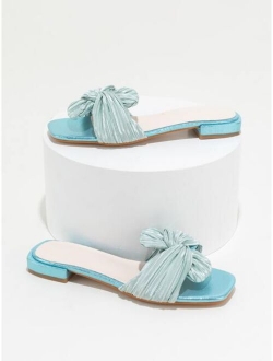 Knot Decor Slide Sandals