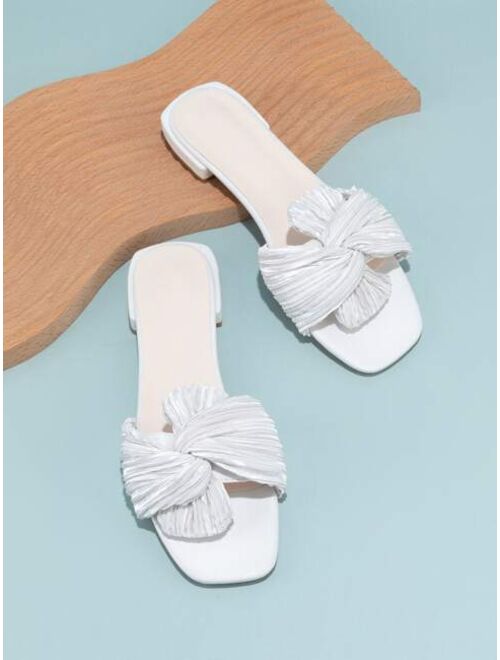 Shein Knot Decor Slide Sandals