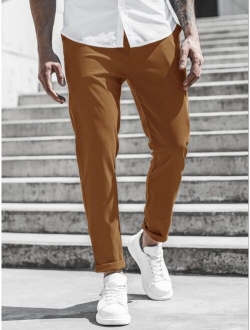 Men Solid Tapered Pants