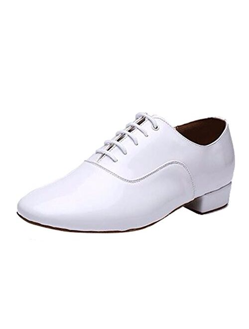 TDA Men's Classic Lace-up Leather Tango Ballroom Salsa Latin Dance Wedding Shoes