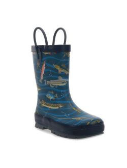 Gone Fishin' Toddler Boys' Waterproof Rain Boots