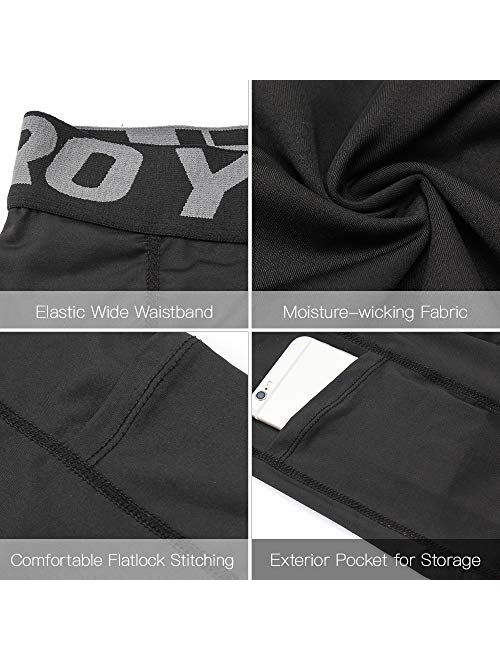 Lixada Men's Elastic Shorts Pants Performance Sports Baselayer Cool Dry Tights Active Workout Underwear