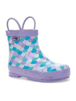 Scale Shorty Girls' Waterproof Rain Boots