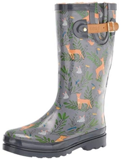 Printed Tall Waterproof Rain Boot