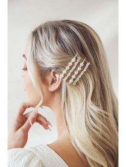 Exquisite Taste Gold and Pearl Hair Pin Set