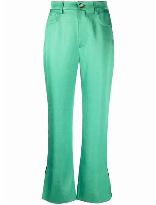 Nanushka slit flared trousers