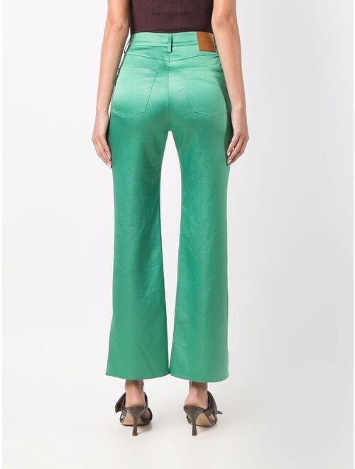 Nanushka slit flared trousers