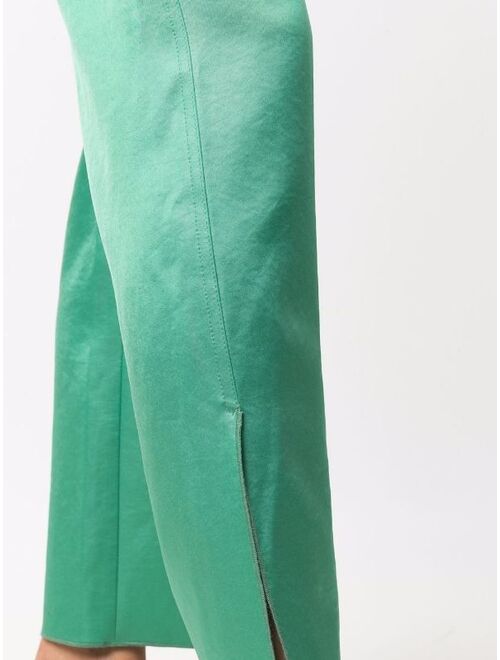 Nanushka slit flared trousers