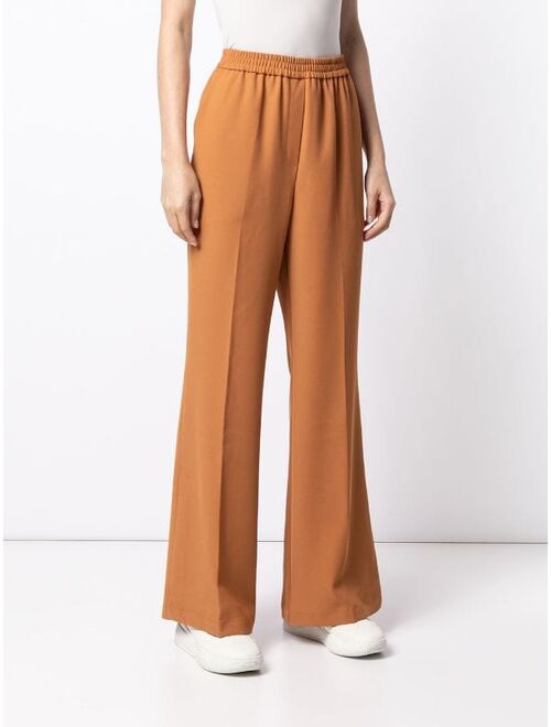 GOODIOUS slit-cuff twill trousers