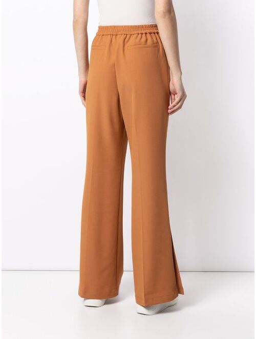 GOODIOUS slit-cuff twill trousers