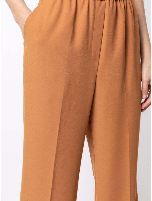 GOODIOUS slit-cuff twill trousers