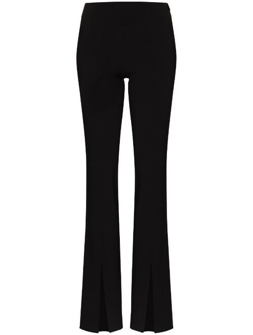 LVIR slit-detail flared trousers