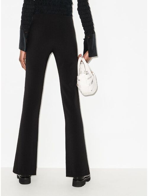 LVIR slit-detail flared trousers