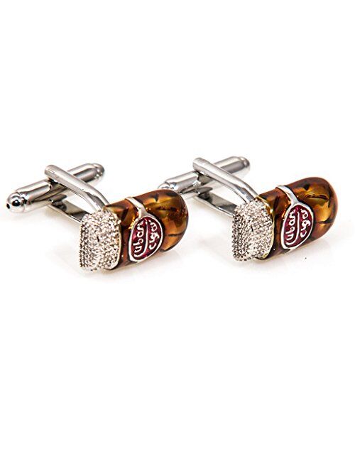 MRCUFF Cuban Cigar Pair Cufflinks in a Presentation Gift Box & Polishing Cloth