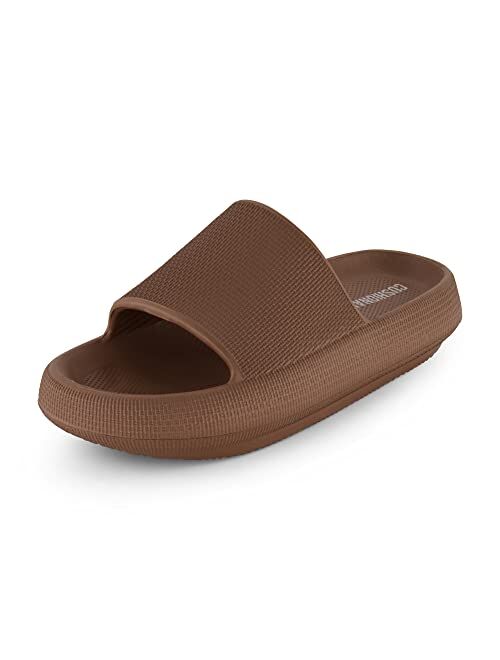 Cushionaire Women's Feather recovery slide sandals with +Comfort