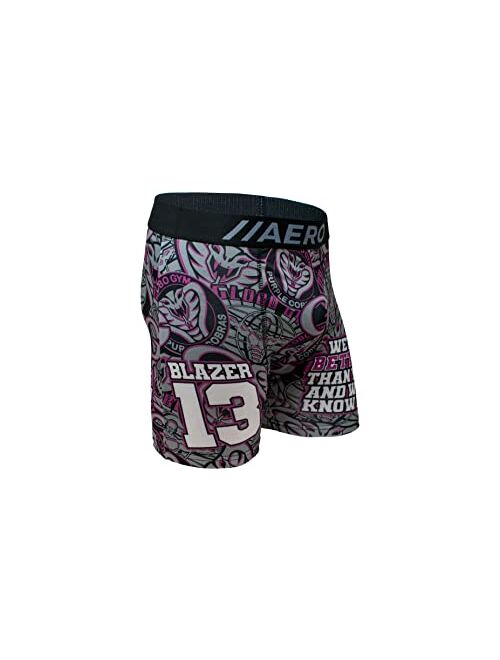 Aeropostale DodgeBall Mens Performance Boxer Brief Poly Spandex Men's Boxer Brief Sports Underwear