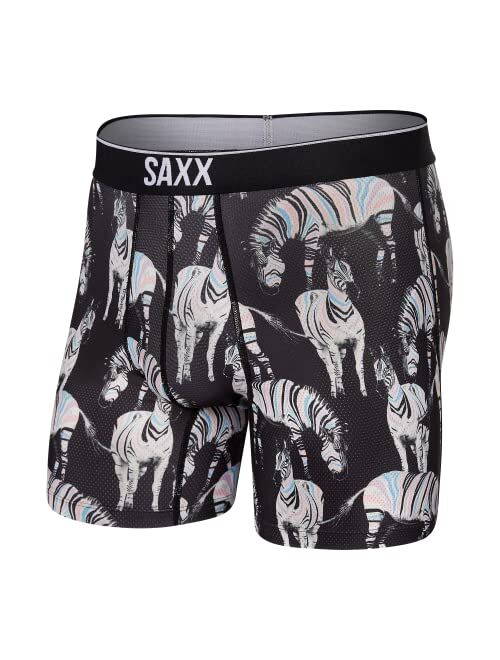 SAXX Underwear Co. SAXX Men's Underwear VOLT Breathable Mesh Boxer Briefs with Built-In Pouch Support Workout Underwear for Men, Spring