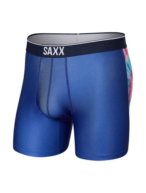 SAXX Underwear Co. SAXX Men's Underwear VOLT Breathable Mesh Boxer Briefs with Built-In Pouch Support Workout Underwear for Men, Spring