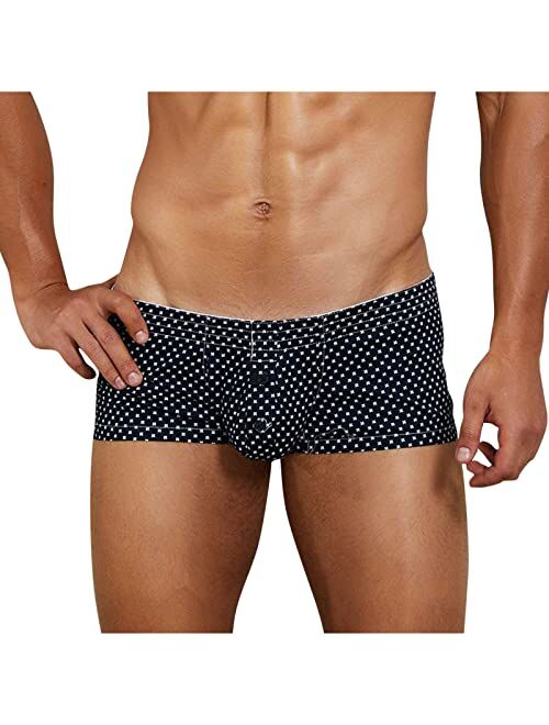 LBJTAKDP Mens Underwear Plaid Trunks Shorts with Pouch Bulge Enhancing Boxer Brief Bikini Comfortable Soft Breathable Sexy