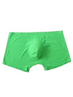 LBJTAKDP Mens Underwear Summer Cooling Seamless Trunks Tagless Sexy Boxer Brief Comfortable Shorts Breathable Soft