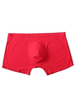 LBJTAKDP Mens Underwear Summer Cooling Seamless Trunks Tagless Sexy Boxer Brief Comfortable Shorts Breathable Soft