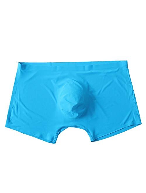 LBJTAKDP Mens Underwear Summer Cooling Seamless Trunks Tagless Sexy Boxer Brief Comfortable Shorts Breathable Soft