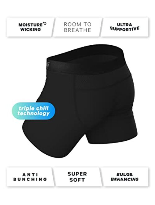 Shinesty Ball Hammock Pouch Cooling Boxers For Men with brrr Fabric | Breathable Moisture Wicking Men's Boxer Briefs