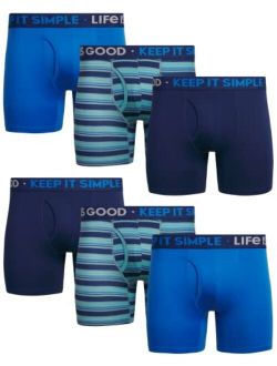 Life is Good Men's Underwear - Super Soft Boxer Briefs (6 Pack)