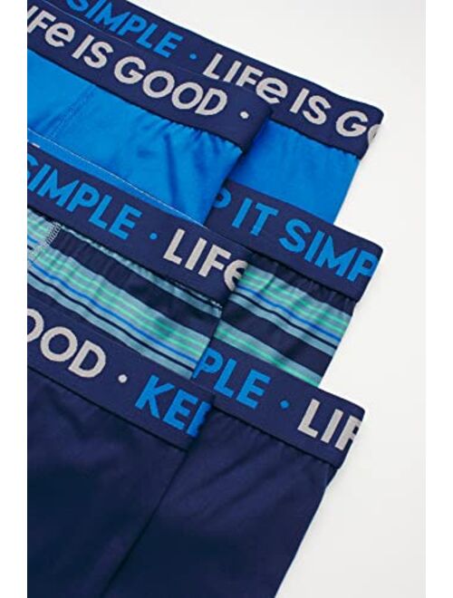 Life is Good Men's Underwear - Super Soft Boxer Briefs (6 Pack)