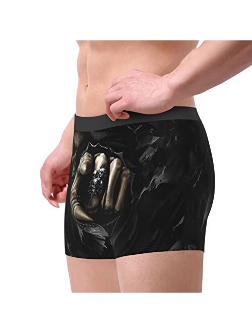 SKETVNHR Grim Reaper Dark Death Ghost Men Boxer Briefs Mens Underwear Novelty Gifts Cotton Stretch Comfort Soft